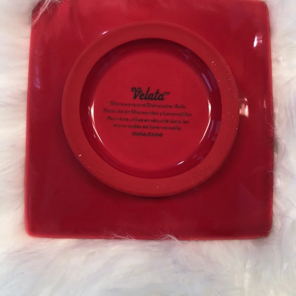 BRAND NEW LISTED ITEM Velata SERVE 4 Square Nesting Multi Colored STUNNING Plate